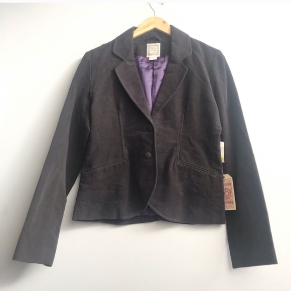 RL POLO Vintage Cinched Back Velvet Jacket Purple - Picture 1 of 8
